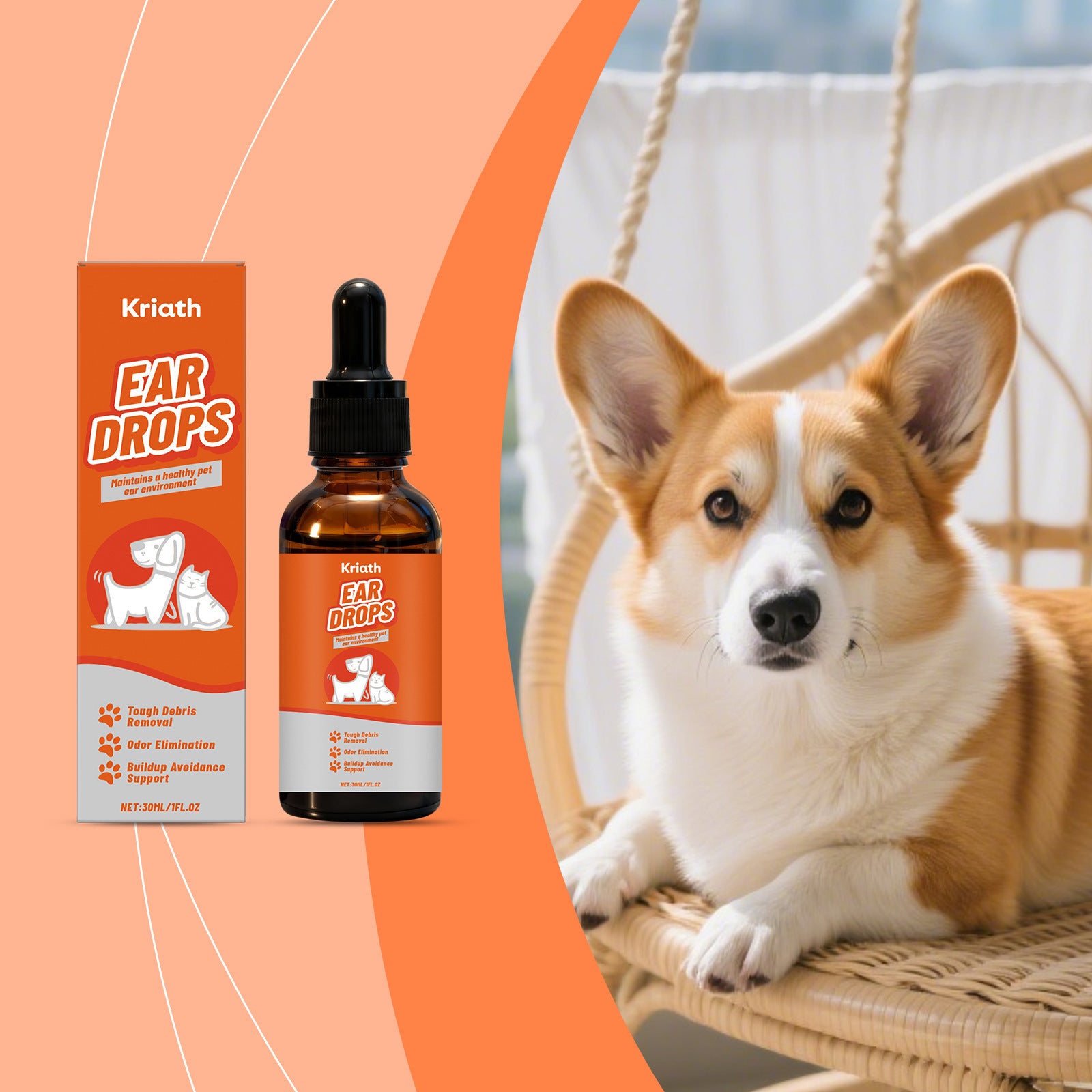 Pet Care Solution With A Gentle Formula For Cleaning Ear Canals