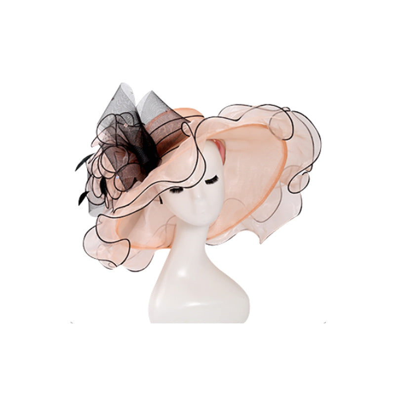 Fashion Big Brim Hat Fashion Organza