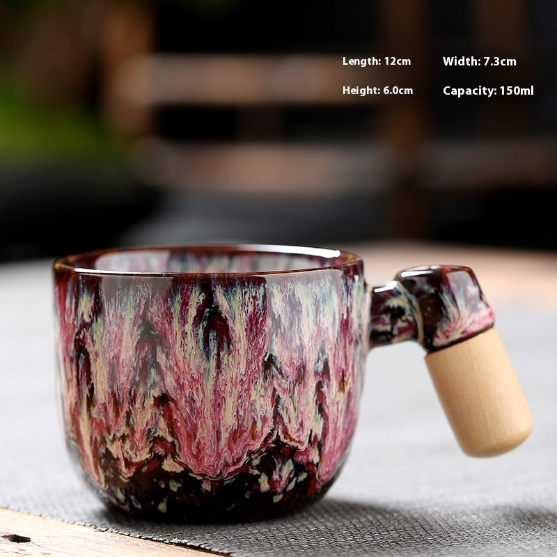 Wooden Handle Ceramic Cup Dahuaware Change Tea Cup Simple