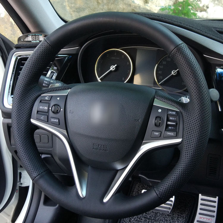 Hand Stitched Leather Steering Wheel Cover