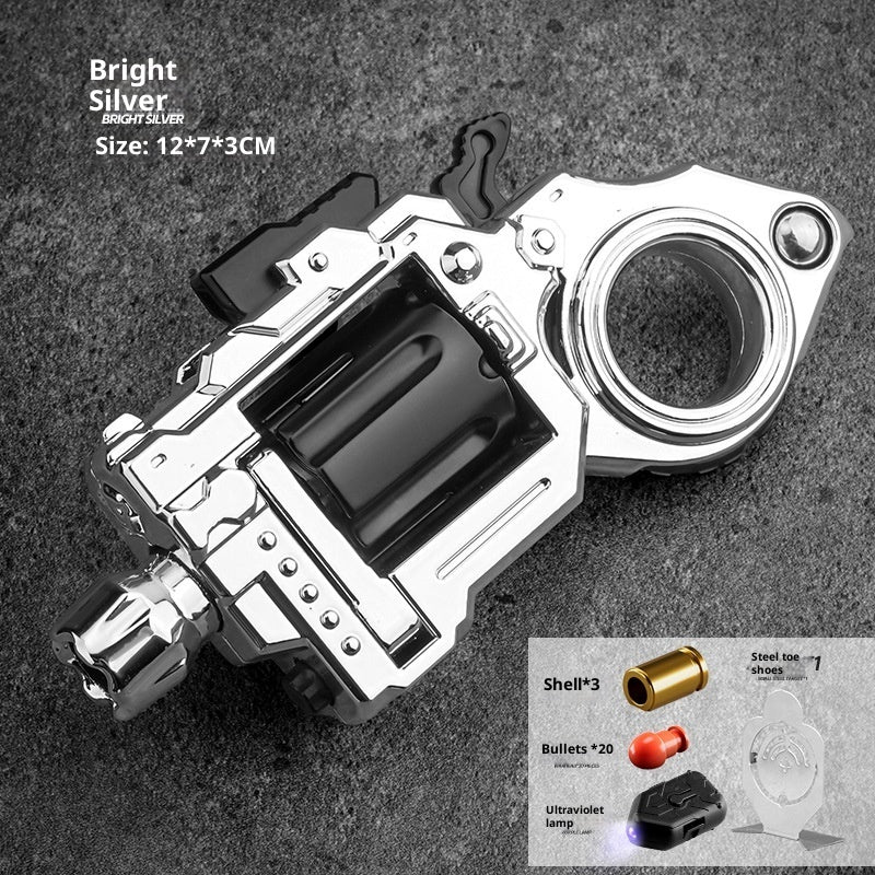 Agent Left Wheel Bailiff Gift Box Gun Toy Ring Soft Bullet Gun Boy Toy Model