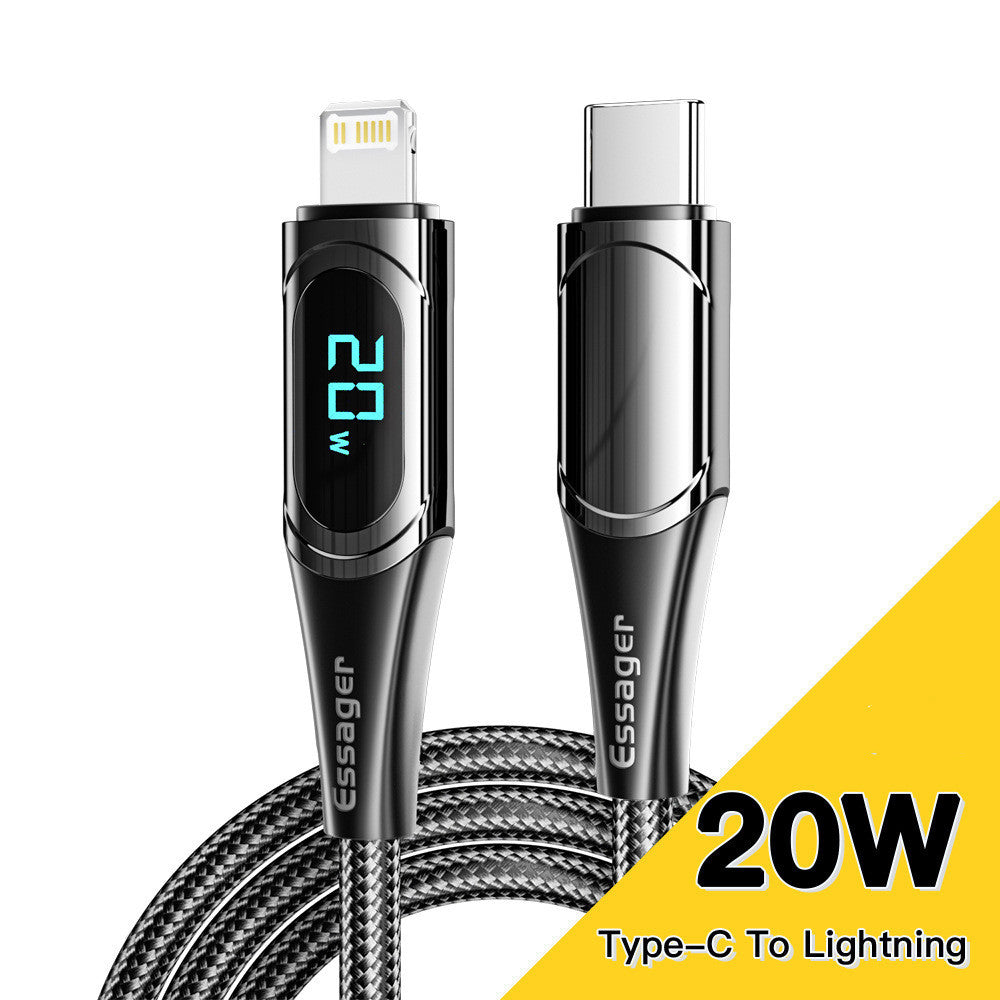 PD Digital Display Fast Charging Cable For Notebook Phablet