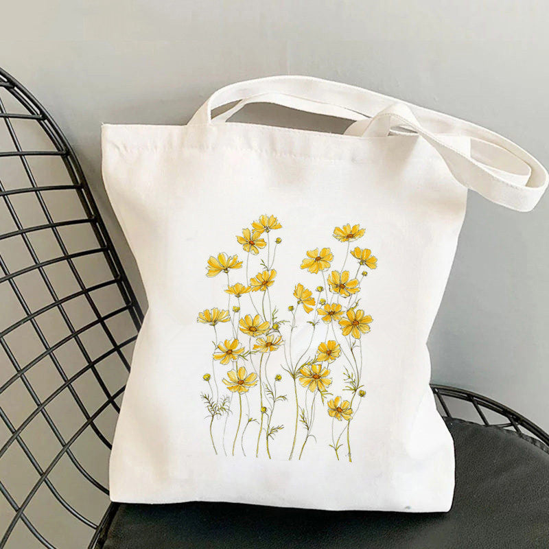 Women's Fashion Canvas One Shoulder Tote Shopping Bag