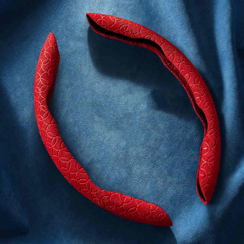 Car Suede Steering Wheel Cover Summer Sweat-absorbing Non-slip Ultra-thin