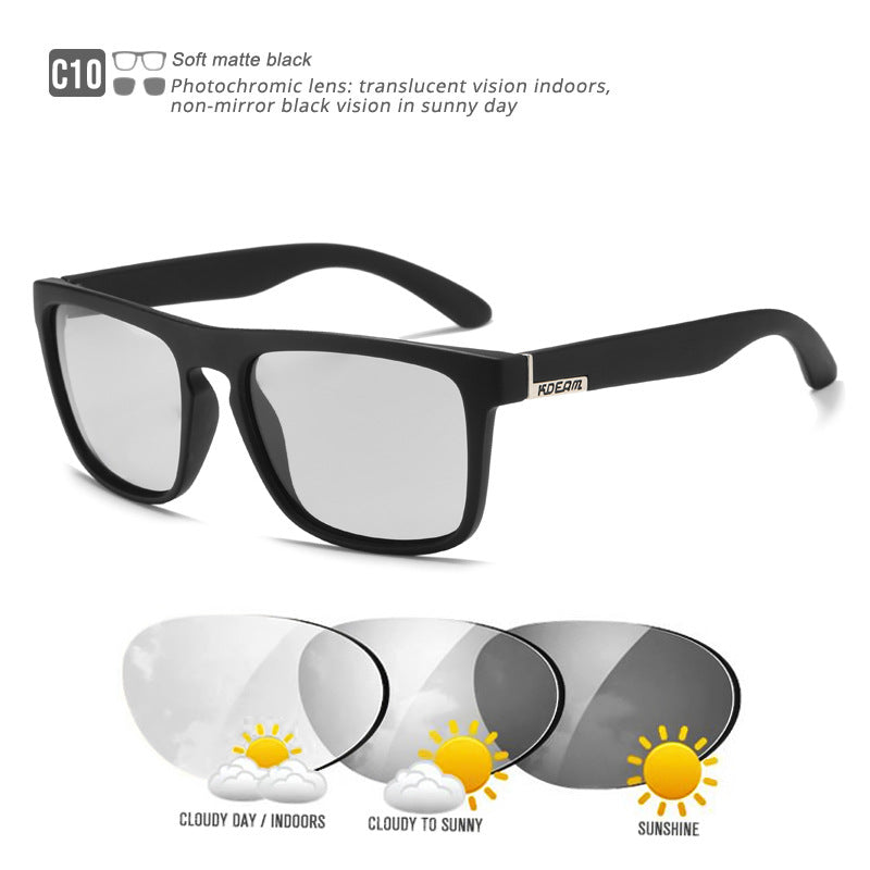 Box Colorful Driving Sunglasses Men's Polarized Sports Sunglasses