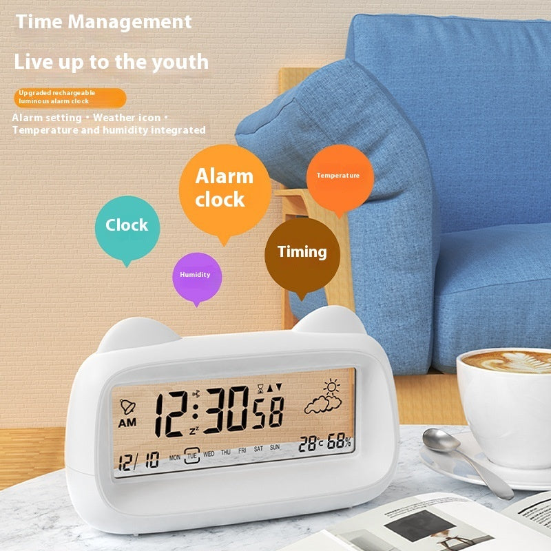 Multi-function Intelligent Electronic Alarm Clock For Chronograph Calendar
