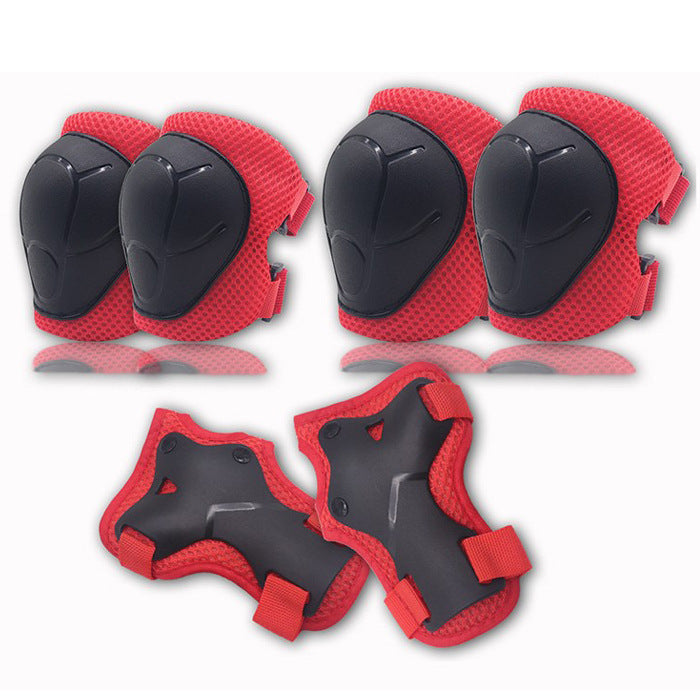 Six-piece Set Of Bicycle And Skateboard Protective Gear For Adults And Children