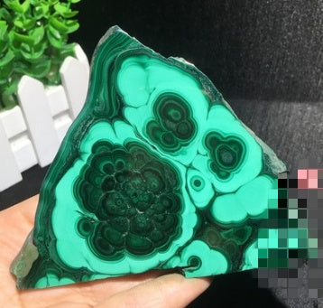 Natural Malachite Green Grinding Slice Mineral Specimen Ornamental Stone