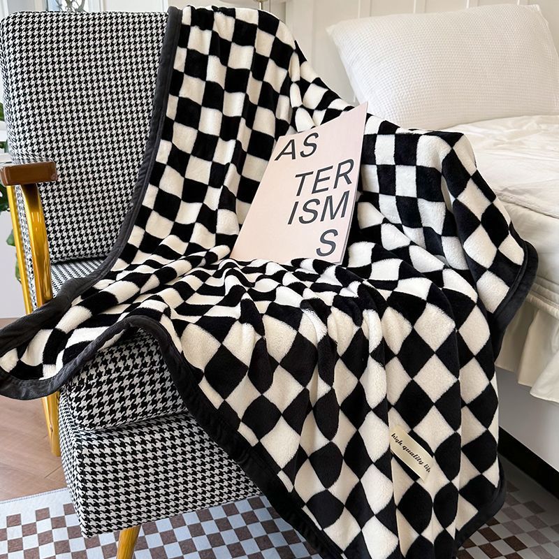 Sofa Blanket Air Conditioning Blanket Printed Coral Fleece Nap Blanket