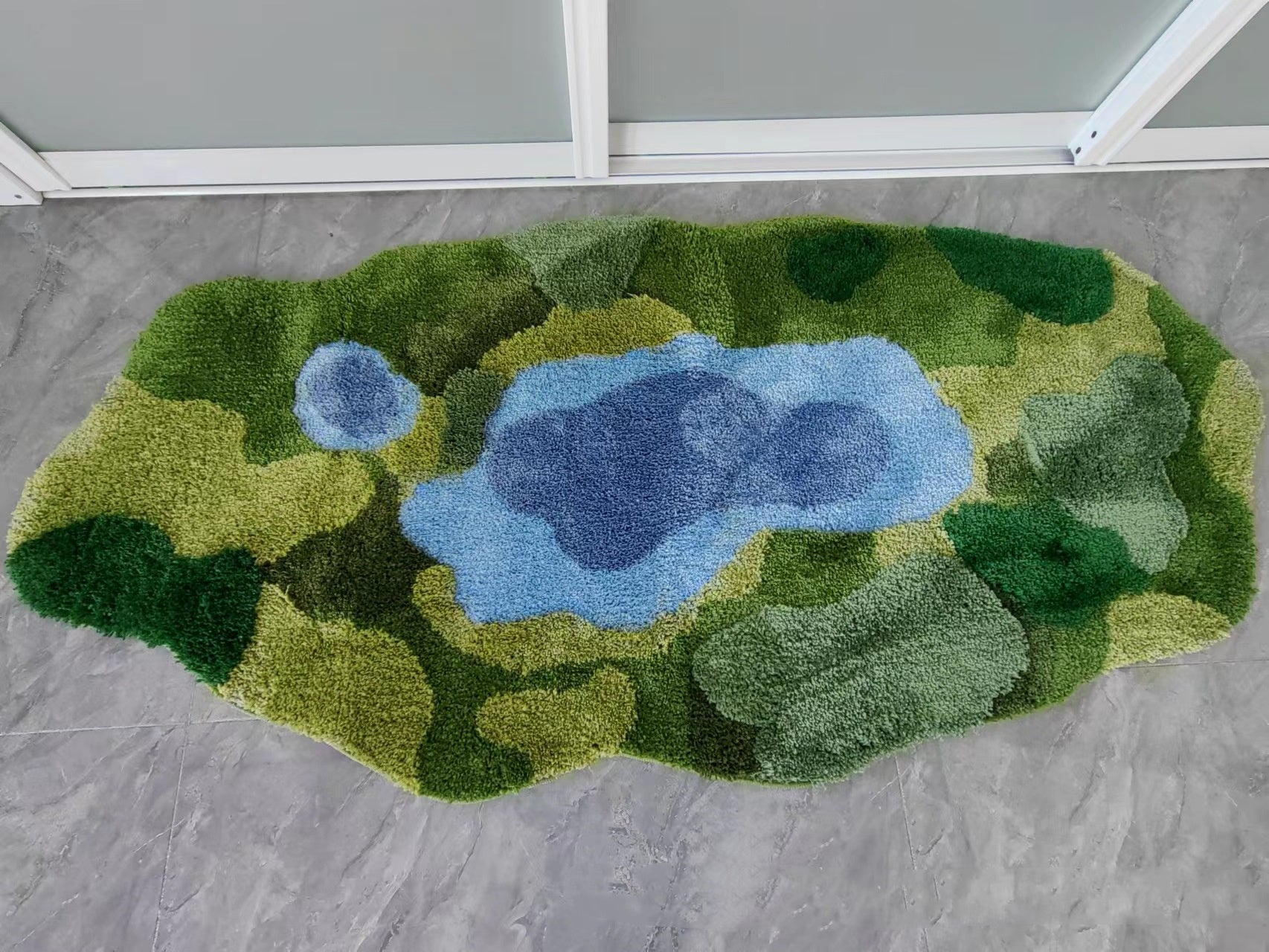 Fashionable Living Room Anti-skid Flocking Floor Mat