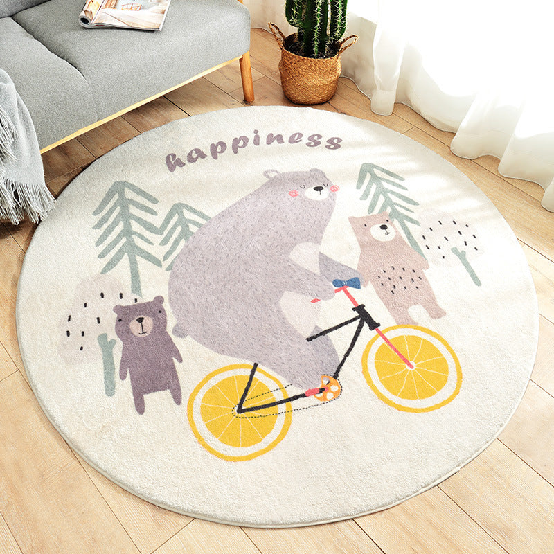 Home Living Room Bedroom Bedside Round Floor Mat