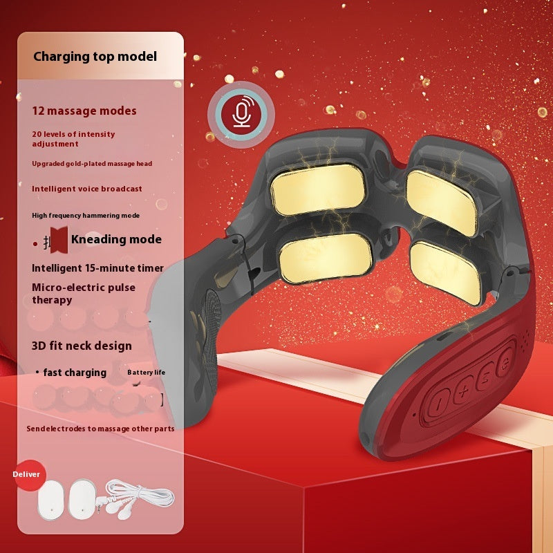 12 Head Cervical Vertebra Heating Massager