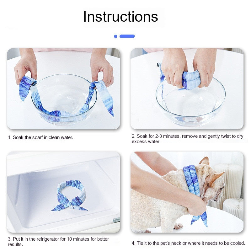 Pet Fashion Cooling Cat Ice Scarf