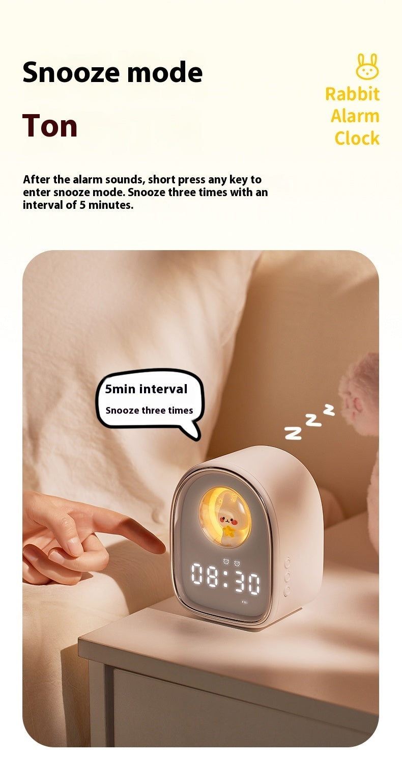 Home Creative Cute Rabbit Alarm Clock