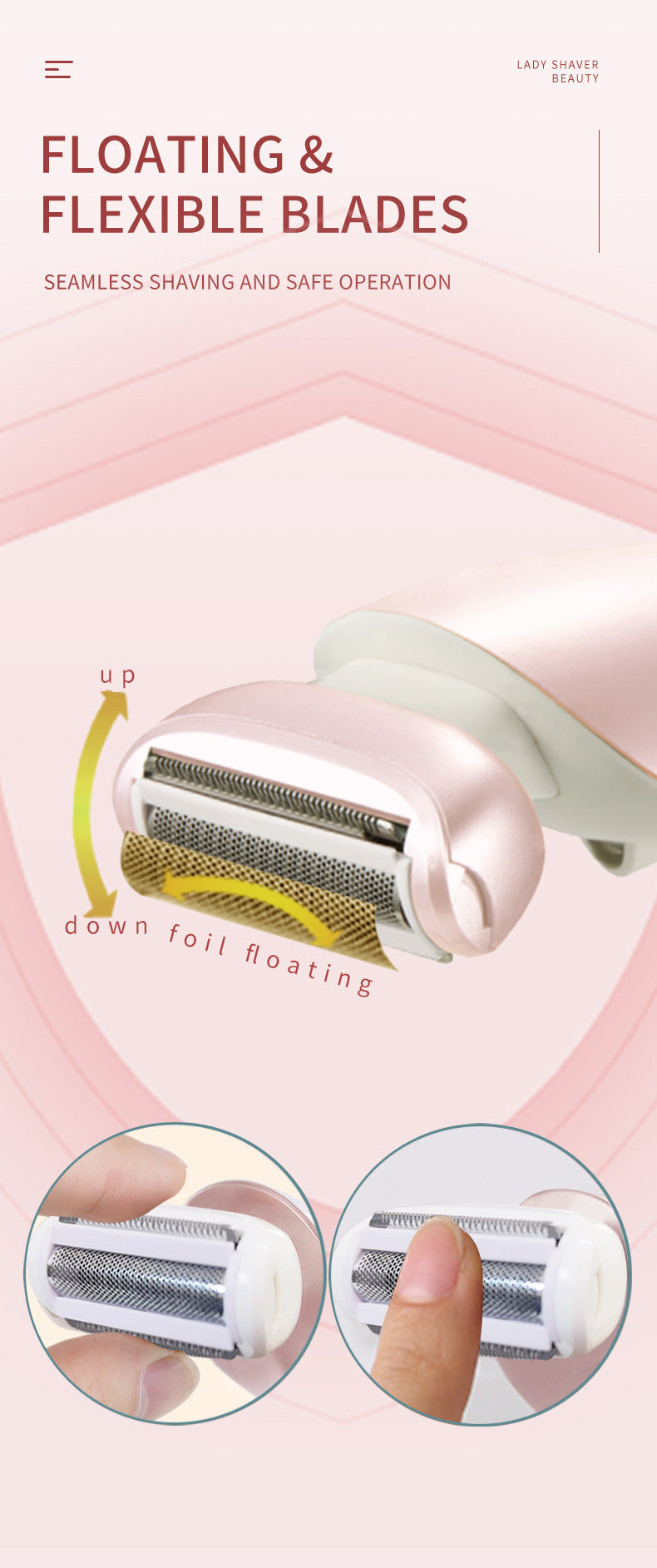 Full Body Hair Removal Trimmer Scraping Leg Hair Armpit Private Parts