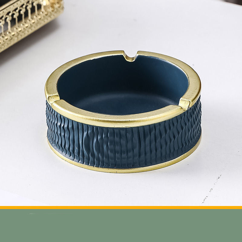 Fashion Creative Gold-painted Ceramic Ashtray Decoration Ornaments