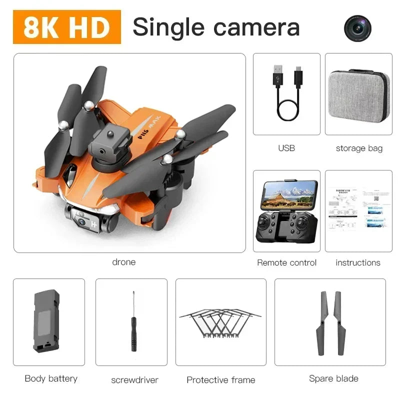P11S PRO MAX Drone 8K HD Camera GPS Professinal Four-way Intelligent Obstacle Avoidance Foldable Quadcopter RC 5000M Toys Gifts