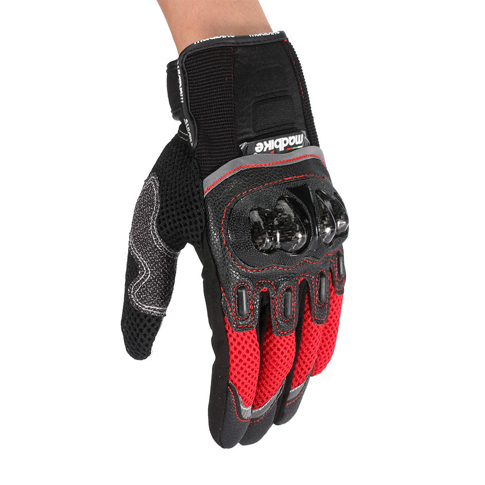 All-finger Touchable Carbon Fiber Anti-drop Knight Gloves