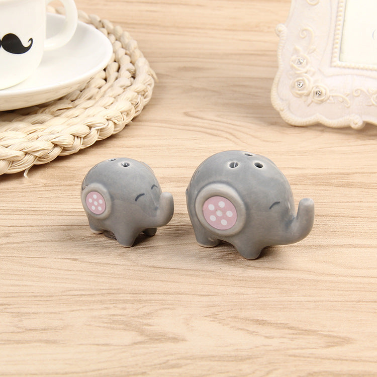 Ceramic Seasoning Jar Cartoon Cute Baby Elephant Seasoning Bottle