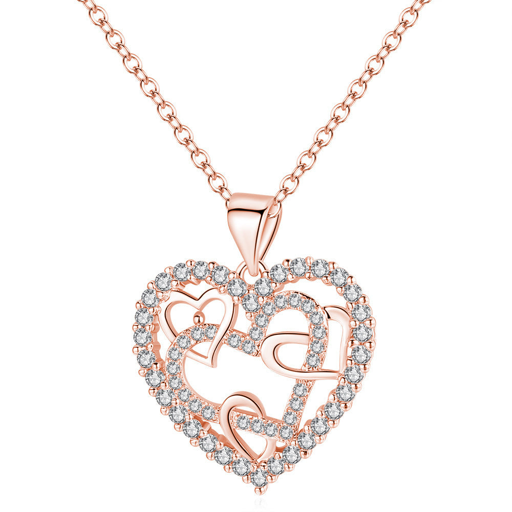 Creative Heart Wrapping Heart Necklace