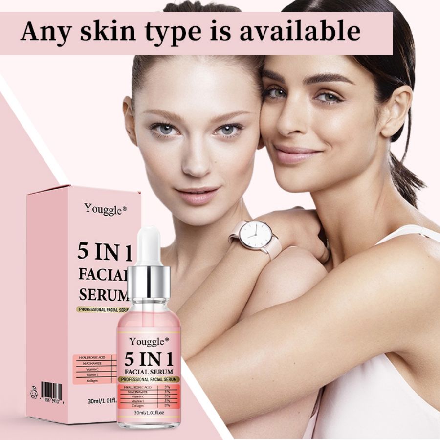OEM ODM Private Label 5-in-1 Face Serum Complete Skin Transformation Solution