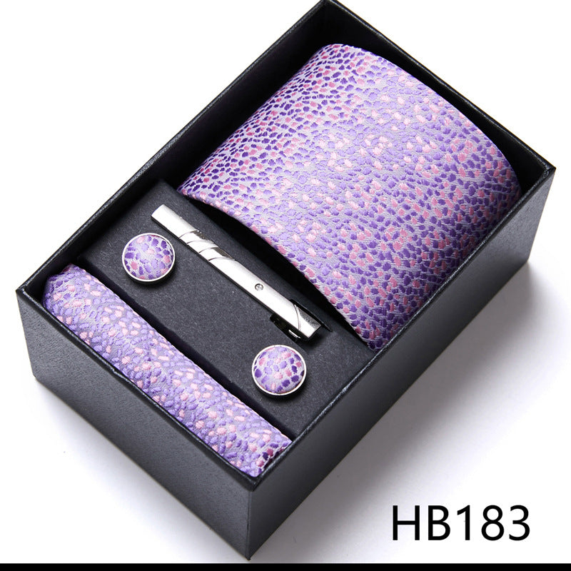 Men'S Tie Six-Piece Suit Gift Box Group Tie Business Formal Wedding Tie