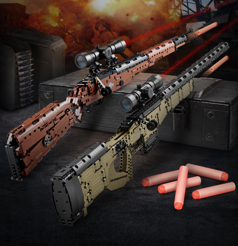 Heavy Duty Sniper Rifle Assembled Puzzle Building Blocks Toy