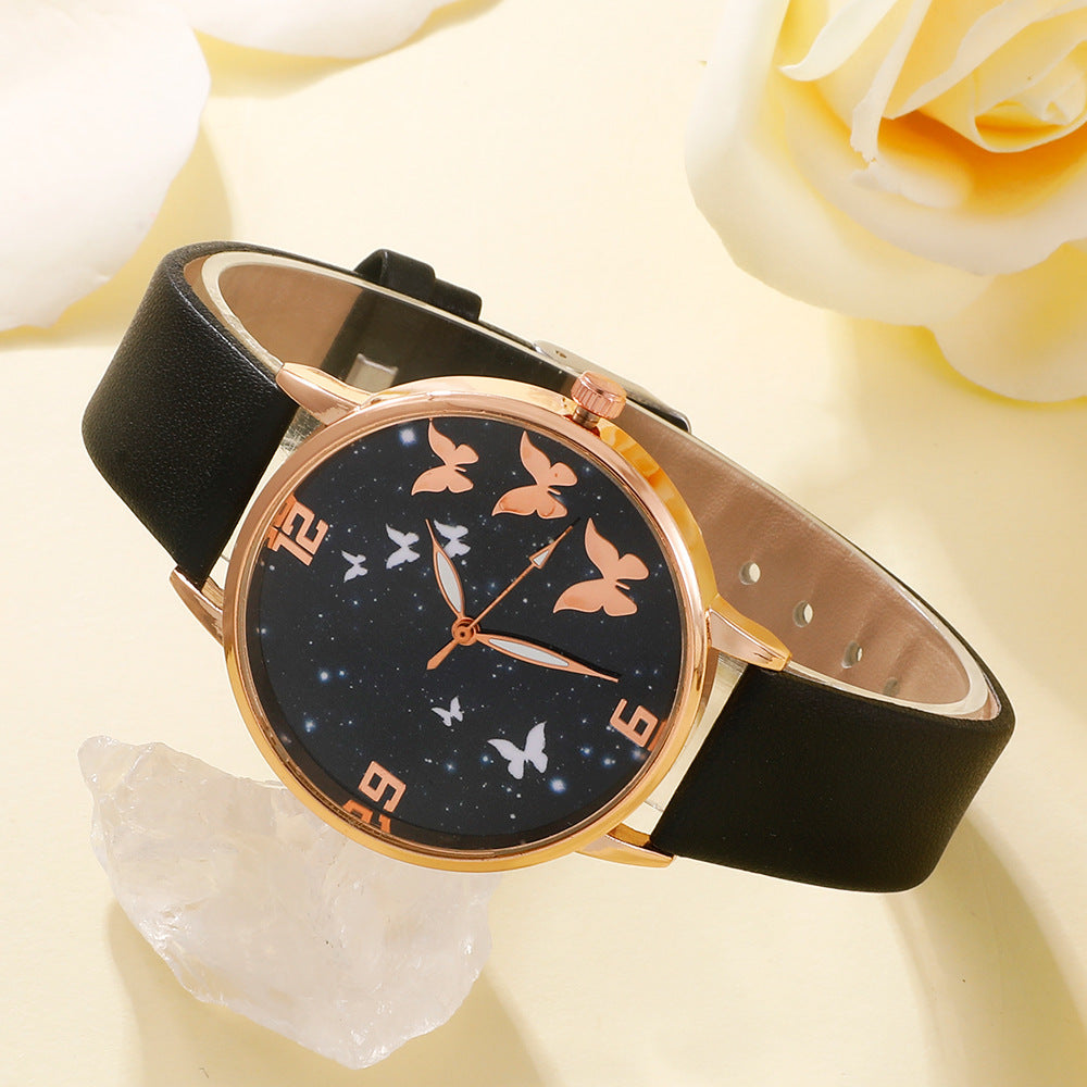 Ensemble de montres papillon tout-match décontracté pour femmes de style coréen