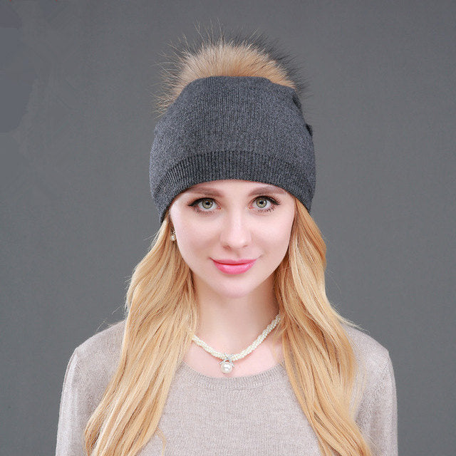 Autumn And Winter Women's Knitted Wool Hat