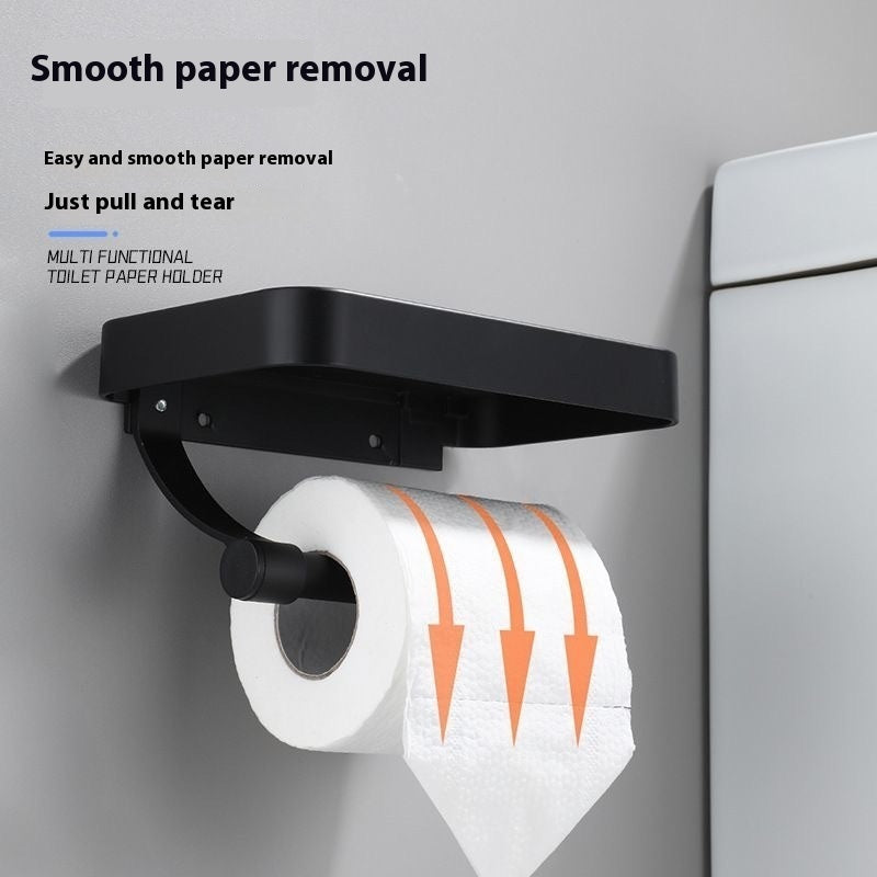 Wall-mounted Bathroom Punch-free Thickened Toilet Paper Holder