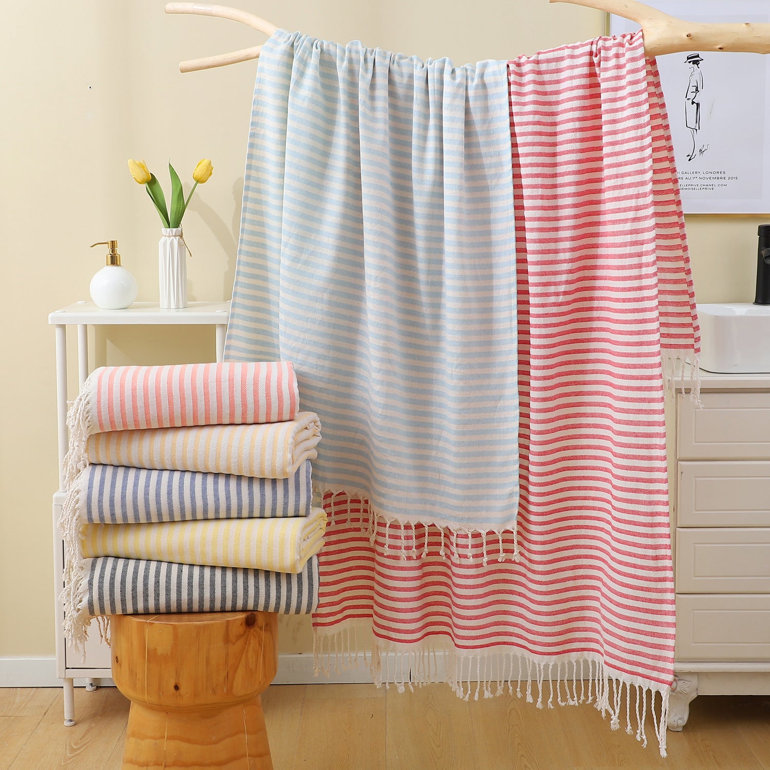 Blype Tassel Plus-sized Thick Absorbent Bath Towel
