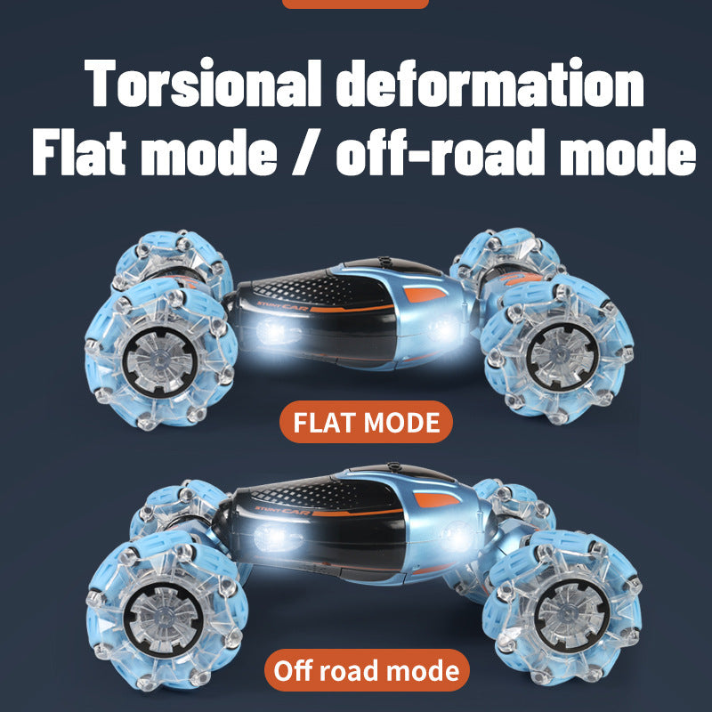 Twist Side Walking Stunt Remote Control Car Light Gesture Induction Deformation Drift Car Children's Car Boy Toy