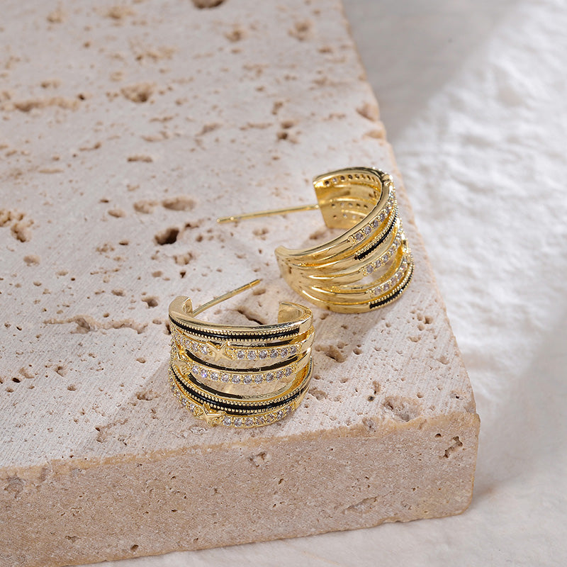 Fashion Metal Irregular Pop Earrings