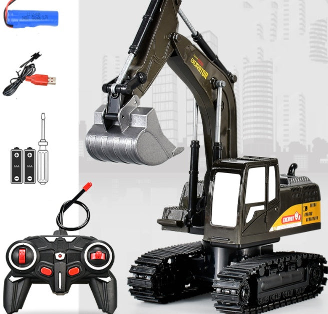 Children's Alloy Remote Control Excavator Construction Vehicle Toy