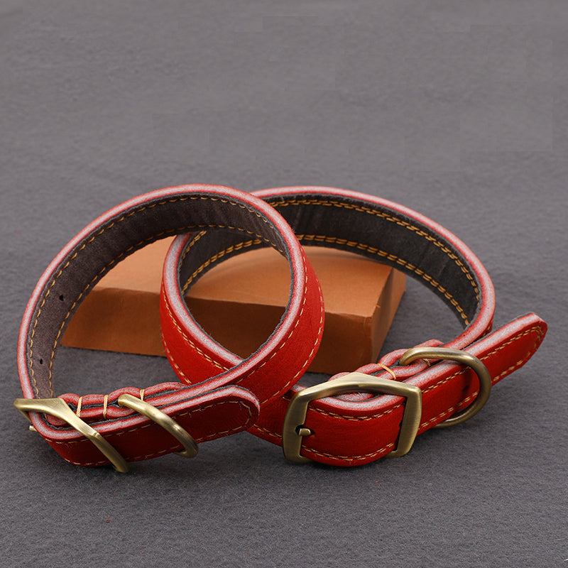 First Layer Cowhide Leash Set