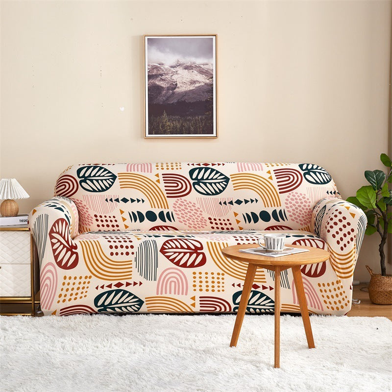Elastic All-inclusive Milk Silk Printed Sofa Cover Universal