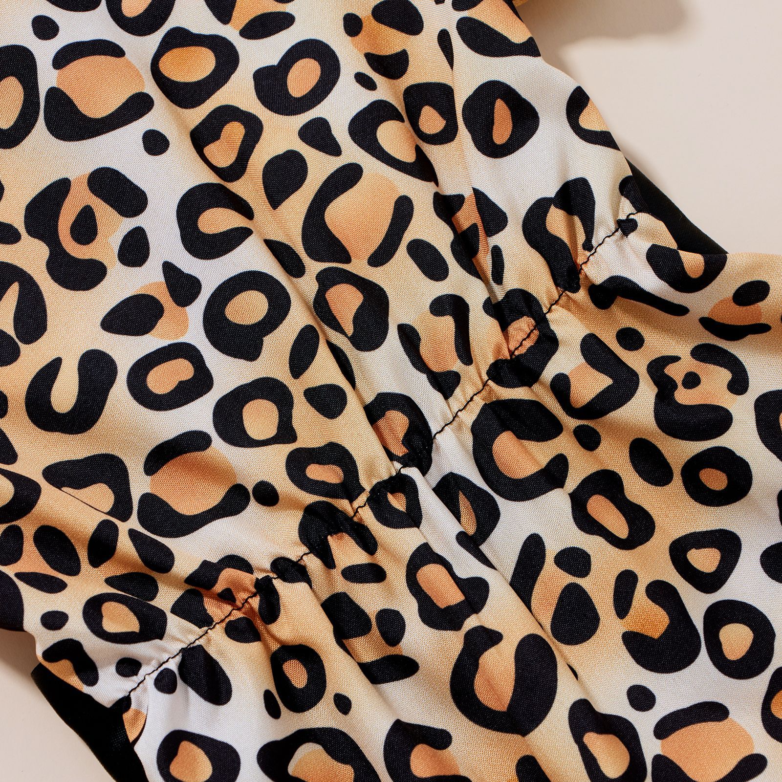 Baby's T-shirt Bottoming Shirt One-piece Romper Baby Western Style Leopard Print Onesie