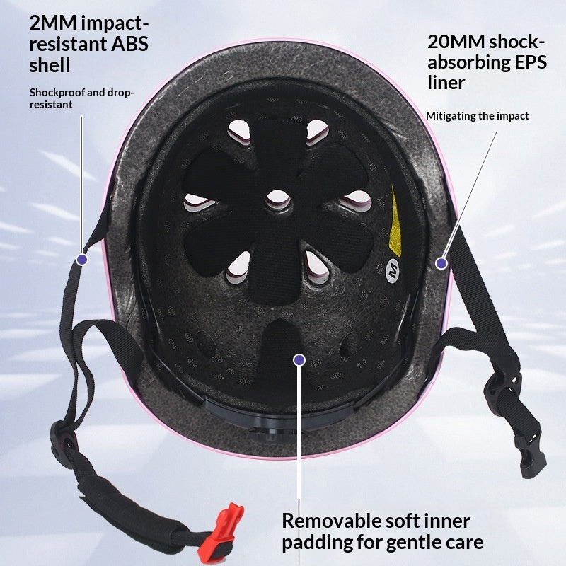 Roller Skating Protective Gear Riding Plum-blossom Helmet Set