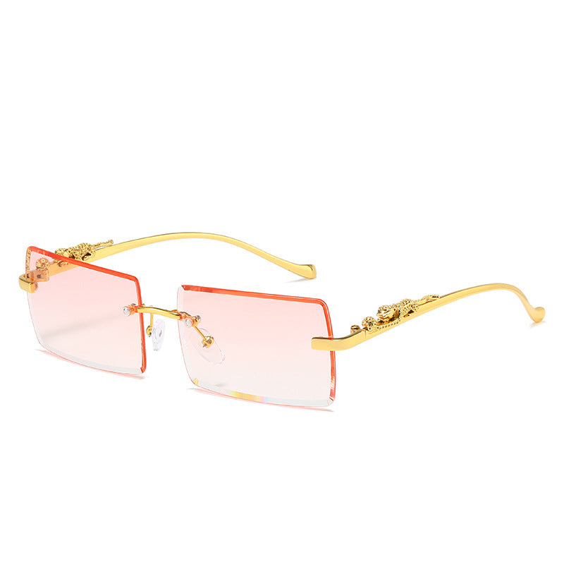 Women's Fashion Square Frameless Trimming Sunglasses