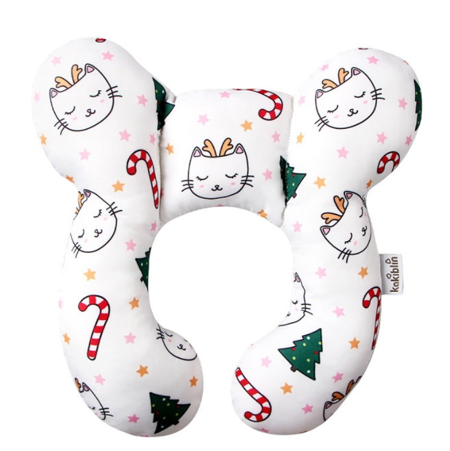 Oreiller pour bébé, lit de bébé, siège de sécurité en U, protège-nuque, oreiller de poussette fixe stéréotypé