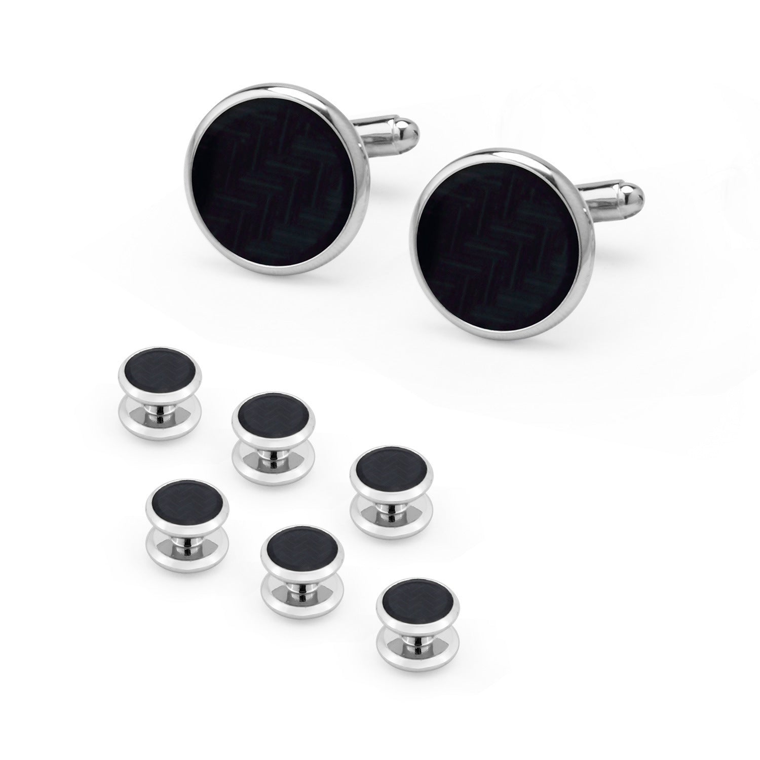Boutons de manchette homme chemise française ronde goutte coque boutons de manchette combo 8 pièces